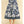 Navy Floral Tiered Midi Skirt