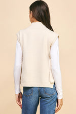 Side Tied Sweater Vest - Cream