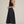 Solid Black Strapless Midi Dress featuring Pleated Bodice