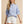 Ruched Light Blue Sleeve Striped Button Down Shirt