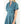 Blue Flower Pattern Short Dress