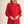 Red Long Sleeves Lovely Solid Dress w Edge Accent