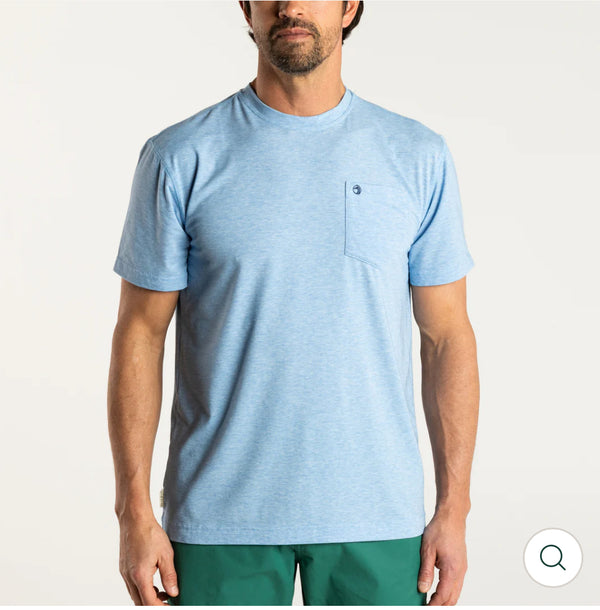 Windward Performance T-Shirt: Lure Blue Heather