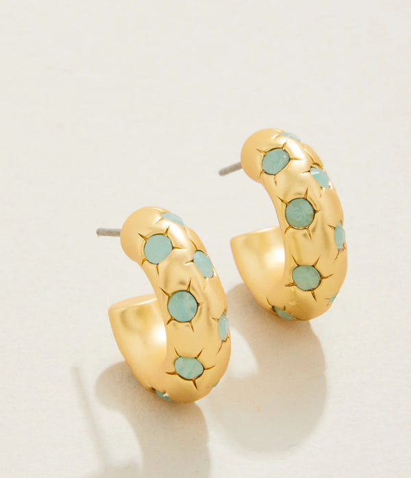 Chubby Hoop Earrings Sea Foam