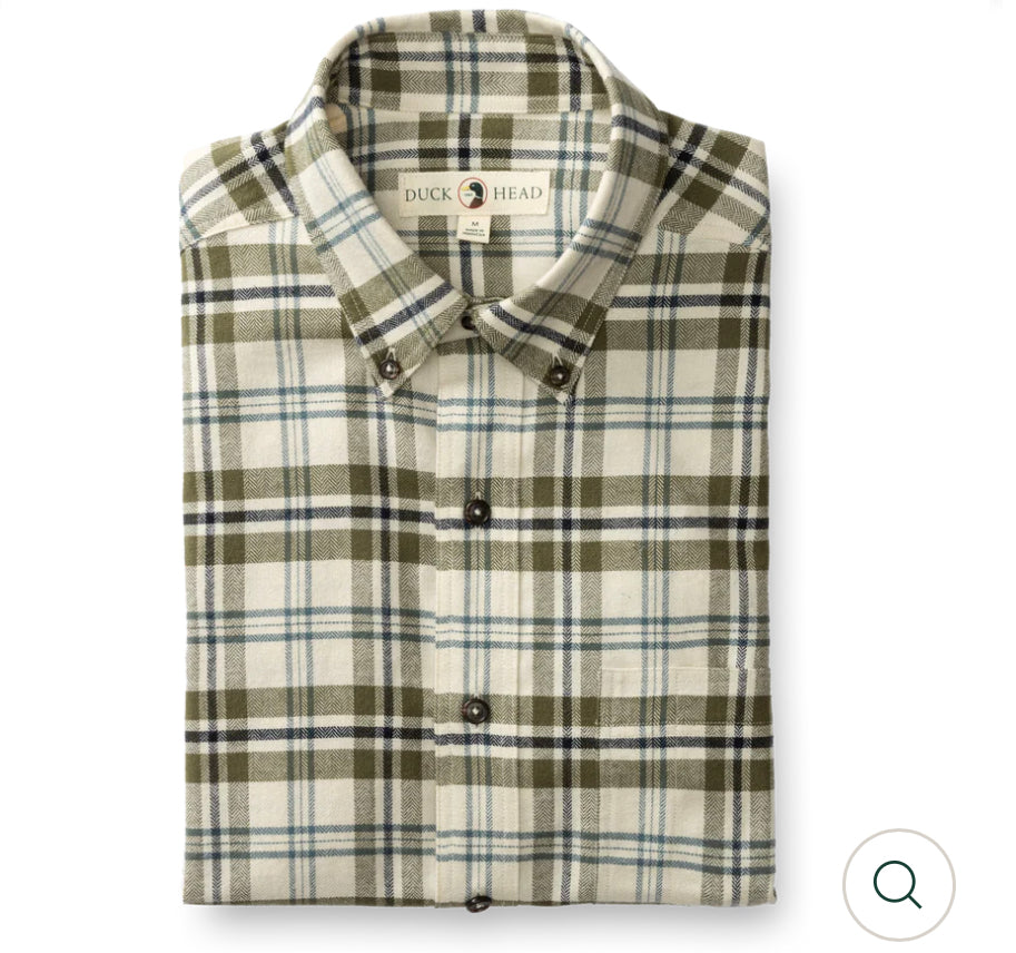 Cotton Flannel Sport Shirt
Maynard Plaid - Dark Moss