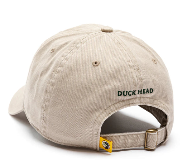 Embroidered Duck Twill Hat: Stone