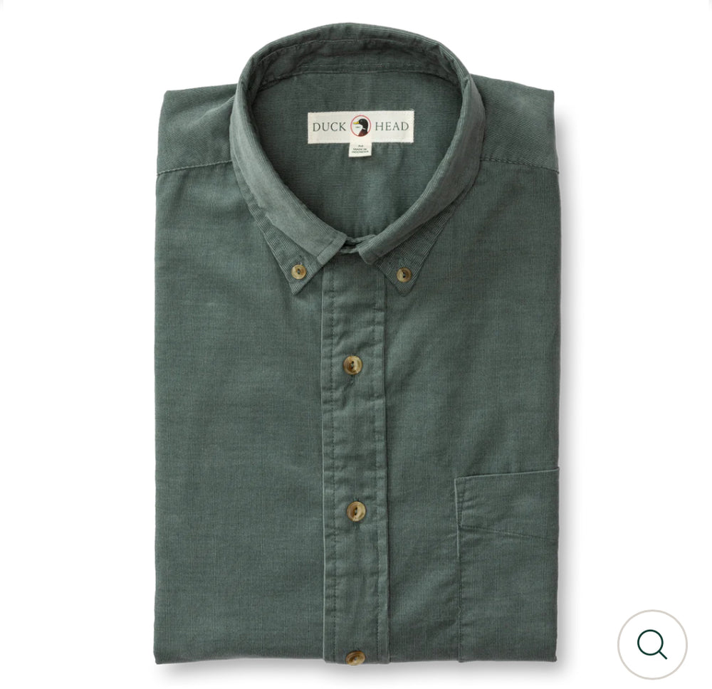 Whitman Corduroy Sport Shirt: Balsam Green