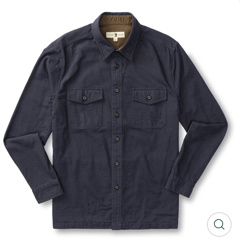 Slater Moleskin Overshirt: Naval Grey