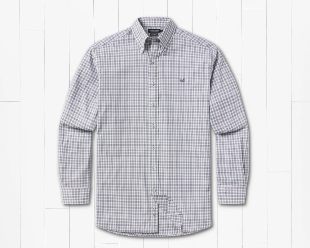 Youth Odessa Performance Dress Shirt: Navy and Sage