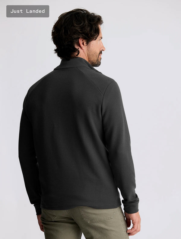 Men's Waffle Quarter Zip: Midnight