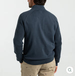 Copeland Merino 1/4 Zip Sporting Sweater: Graphite Blue