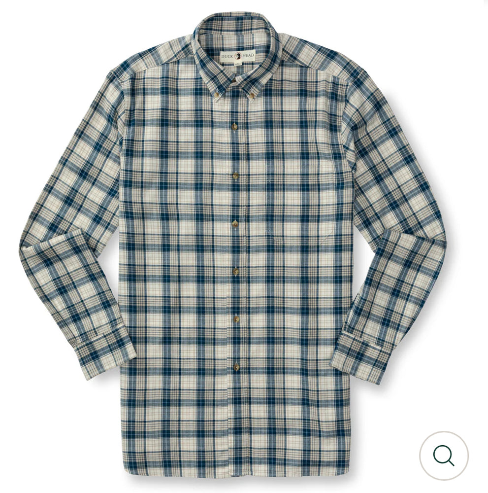 Cotton/Wool Twill Sport Shirt
Holling Plaid: Mirror Lake Blue