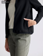 Women's Gridback Fleece Jacket: Black