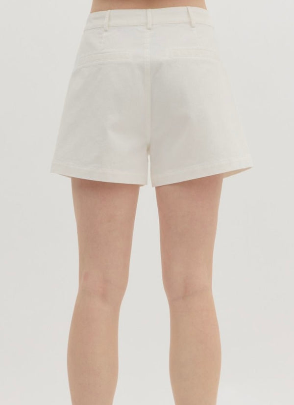 Off White High Waisted Shorts