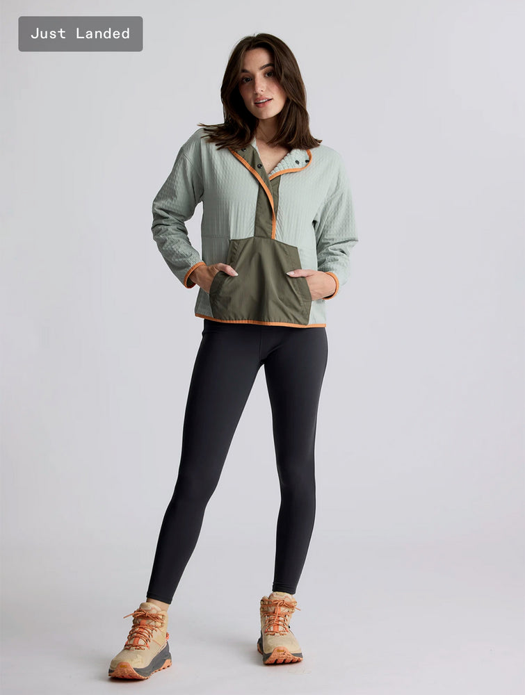 Women's Gridback Fleece Snap Pullover: Desert Sage