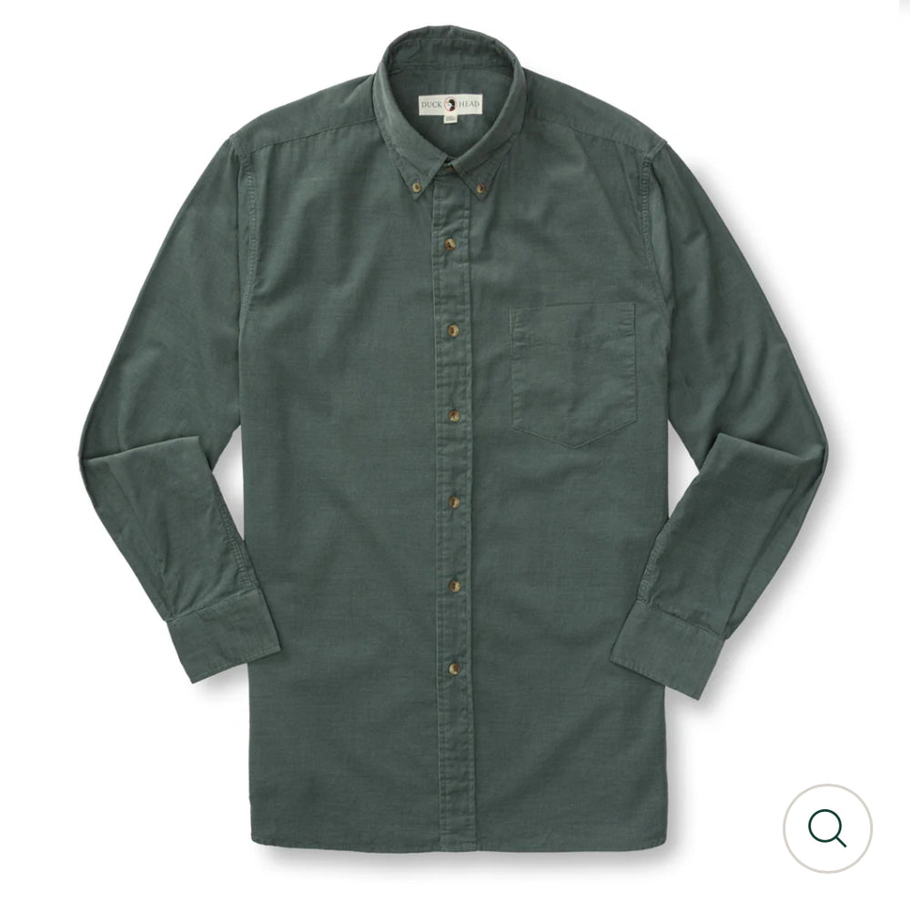 Whitman Corduroy Sport Shirt: Balsam Green