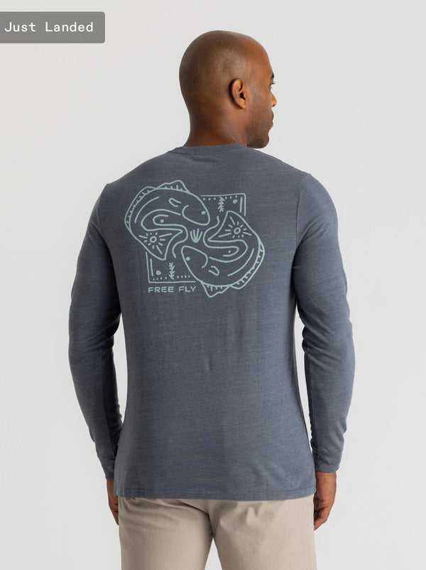 Dueling Reds Long Sleeve: Heather Storm Cloud