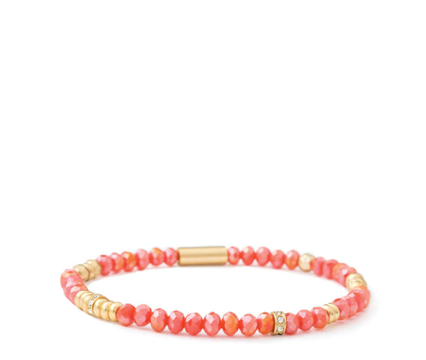 4mm Stretch Bracelet - Coral