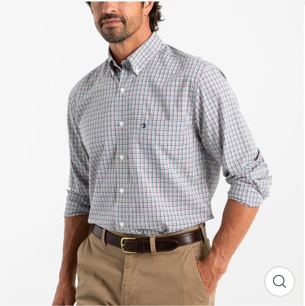 Performance Poplin Sport Shirt
Benton Plaid: Mirror Lake Blue