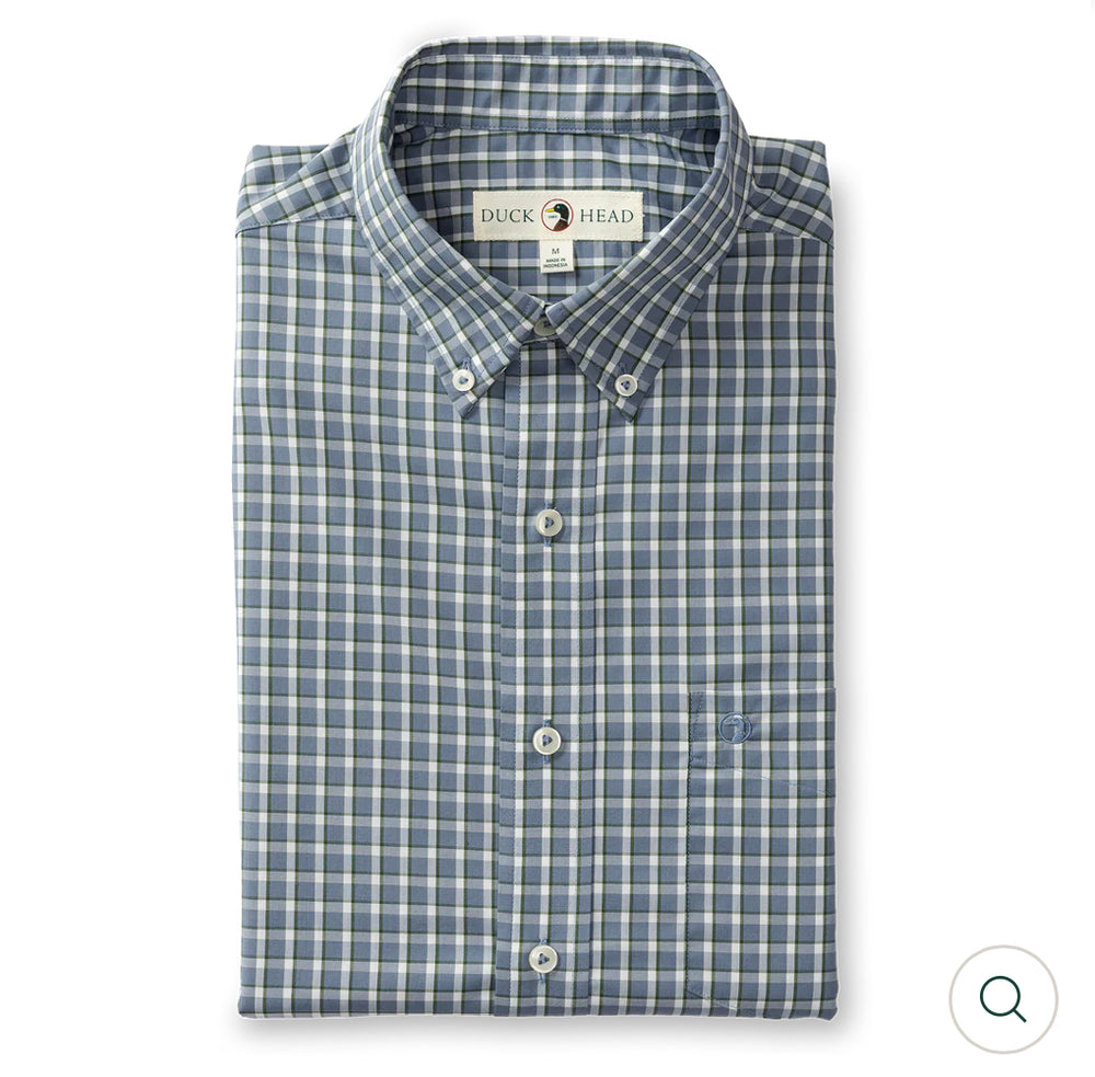 Performance Poplin Sport Shirt
Harrell Plaid: Stone Blue