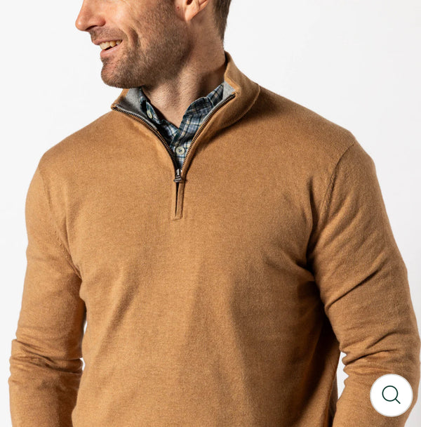 Ridley 1/4 Zip Sweater Camel