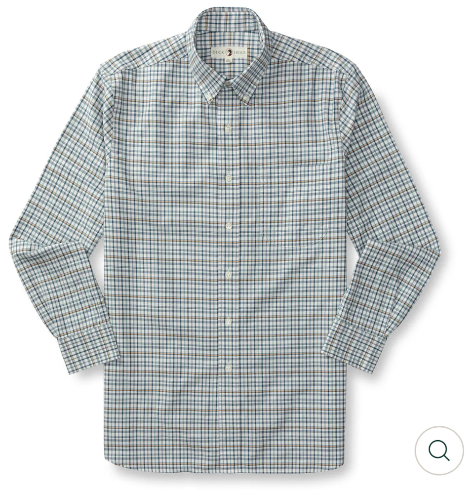 Cotton Oxford Sport Shirt
Dafton Plaid: Stone Blue