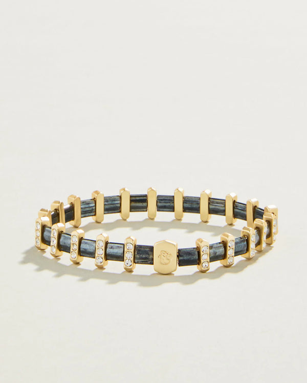 Sparkle Tila Stretch Bracelet Metallic Grey