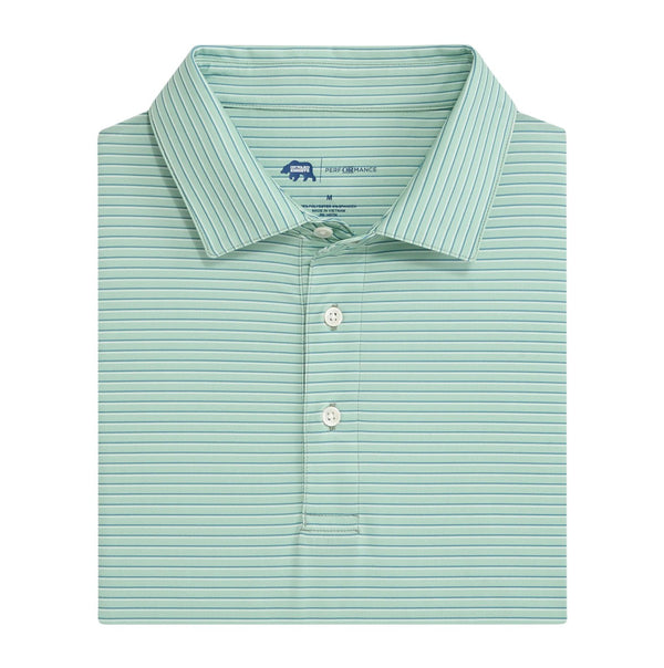 Scout Stripe Performance Polo - Surf