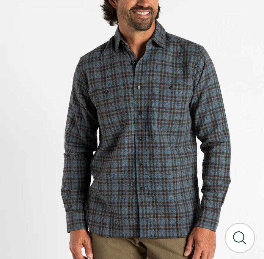 Cotton Quilted Sport Shirt
Westover Plaid - Stormy Blue