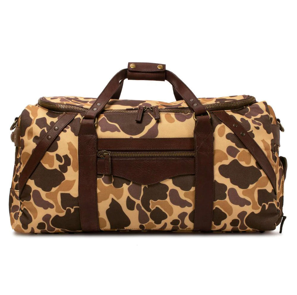 Campaign Waxed Canvas Large Duffle Bag in Smoke/Vintage Camo