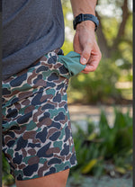 Everyday Shorts - Throwback Camo - Hunter Green Pocket