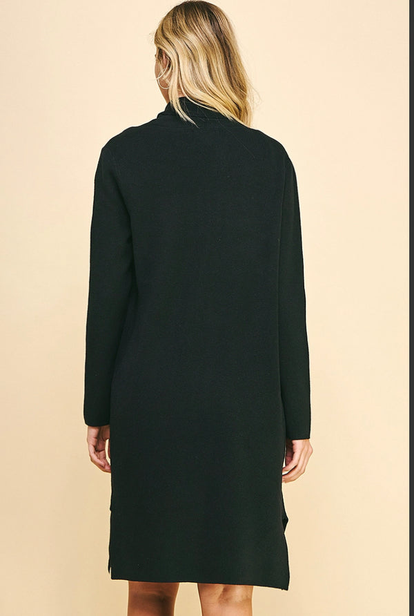 Open Knitted Cardigan - Black