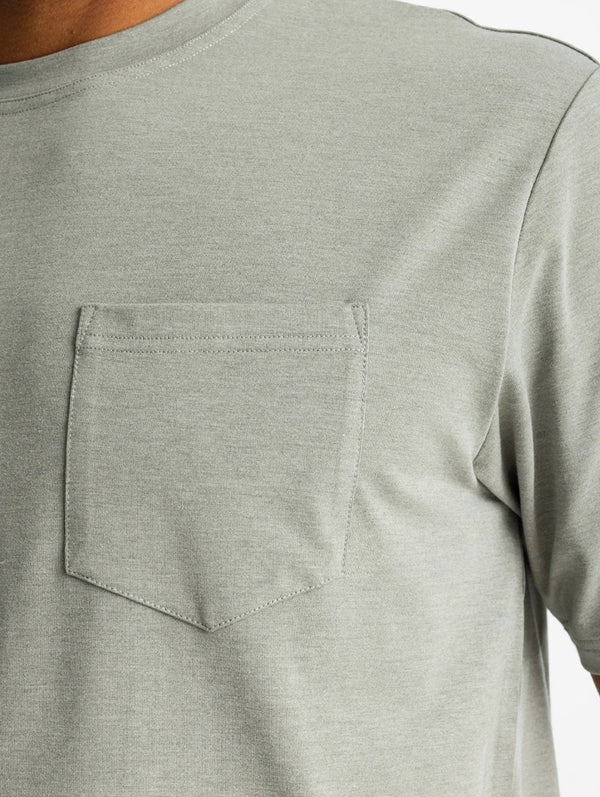 Men's Bamboo Flex Pocket Tee - Heather Agave Green