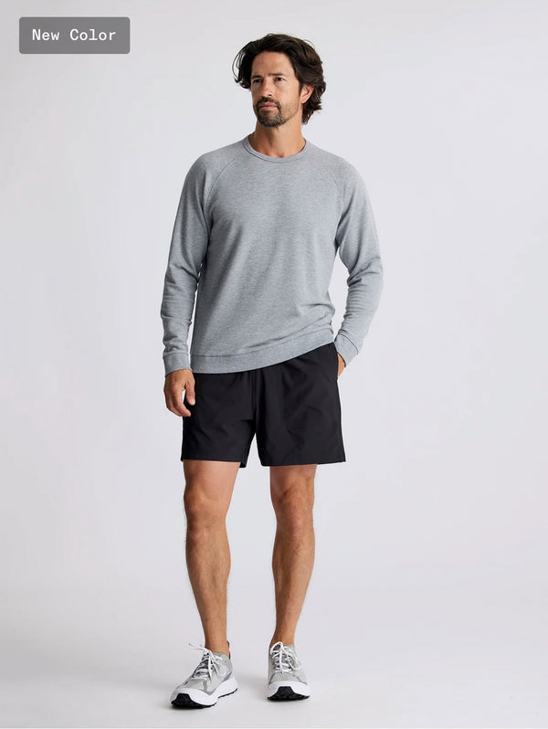 Men's Bamboo Lightweight Fleece Crew: Heather Grey