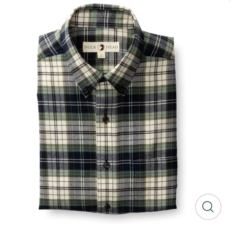 Cotton Flannel Sport Shirt
Becker Plaid - Dark Forest