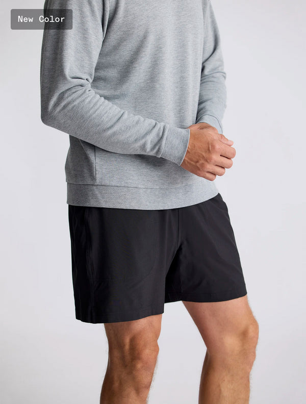Men's Bamboo Lightweight Fleece Crew: Heather Grey