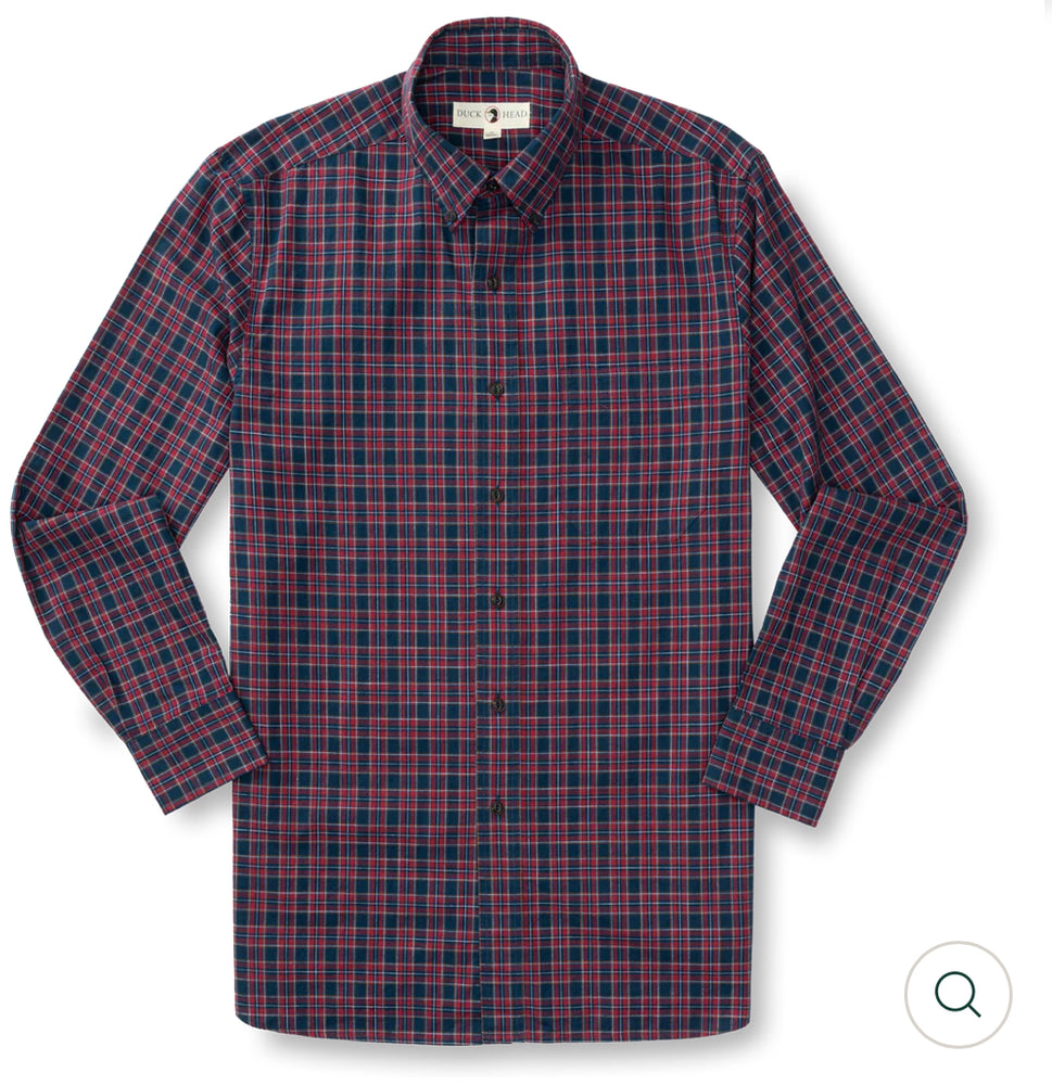 Cotton Slub Sport Shirt
Akins Plaid: Mirror Lake Blue