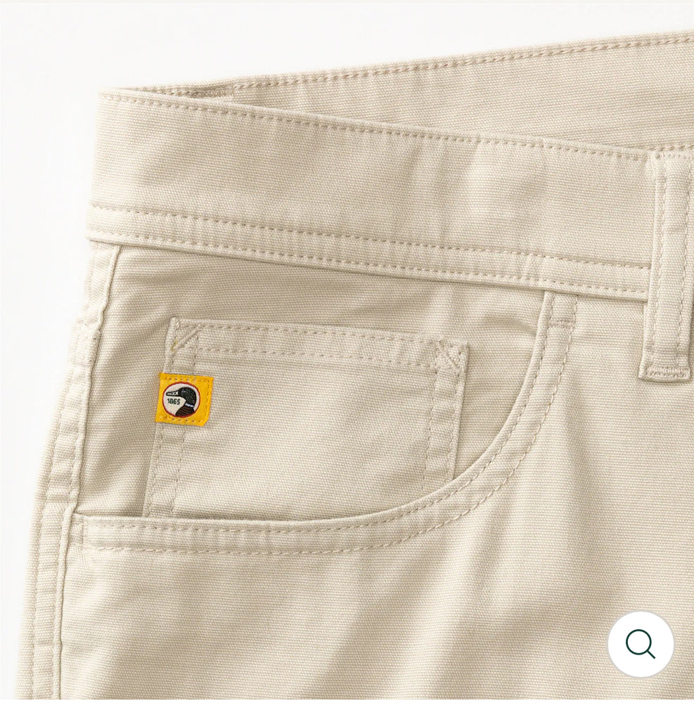 Pinpoint Canvas Five-Pocket: Stone