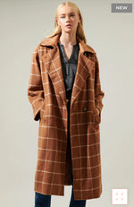 Leawood Plaid Long Coat