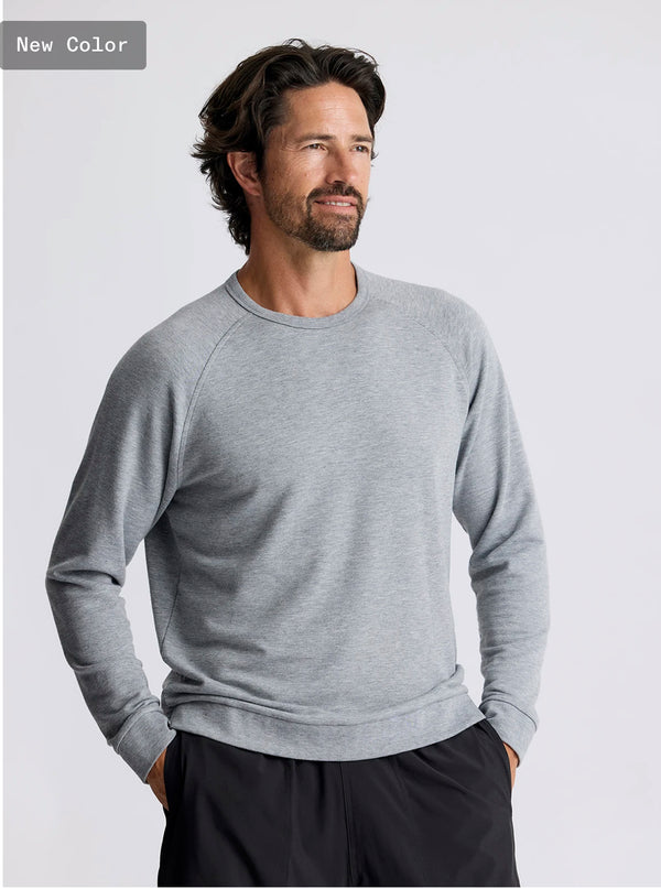 Men's Bamboo Lightweight Fleece Crew: Heather Grey