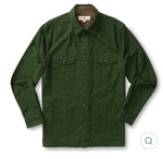 Slater Moleskin Overshirt Pine Green Print