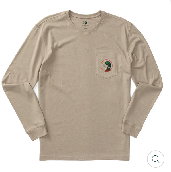 Logo Long Sleeve T-Shirt: Khaki Heather