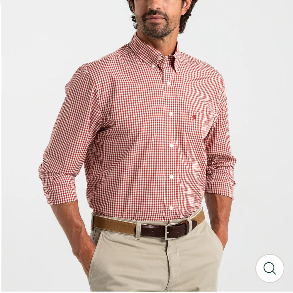 Performance Poplin Sport Shirt
Walton Gingham: Red Ochre