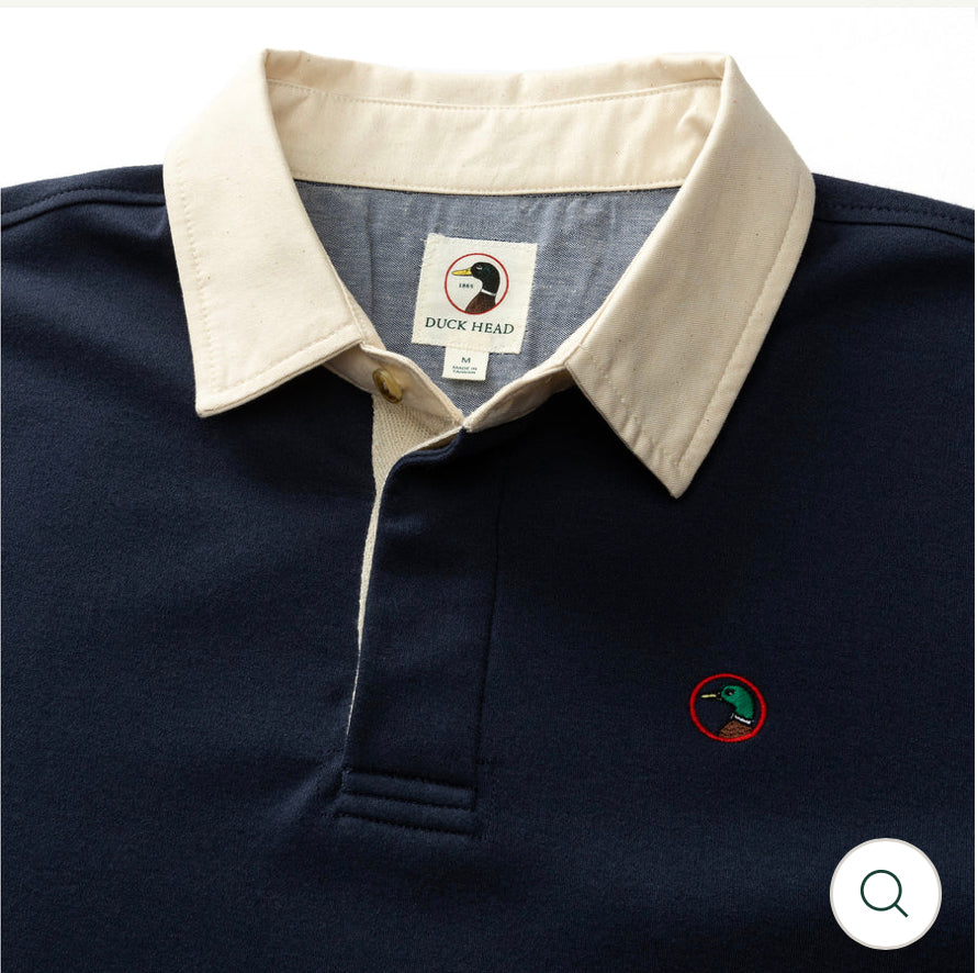 Solid Legacy Rugby Shirt - Navy