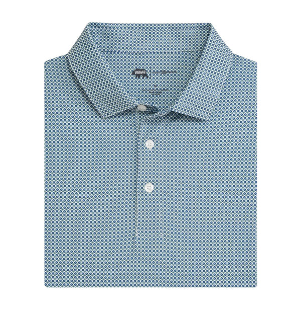 League Printed Performance Polo - Ensign Blue