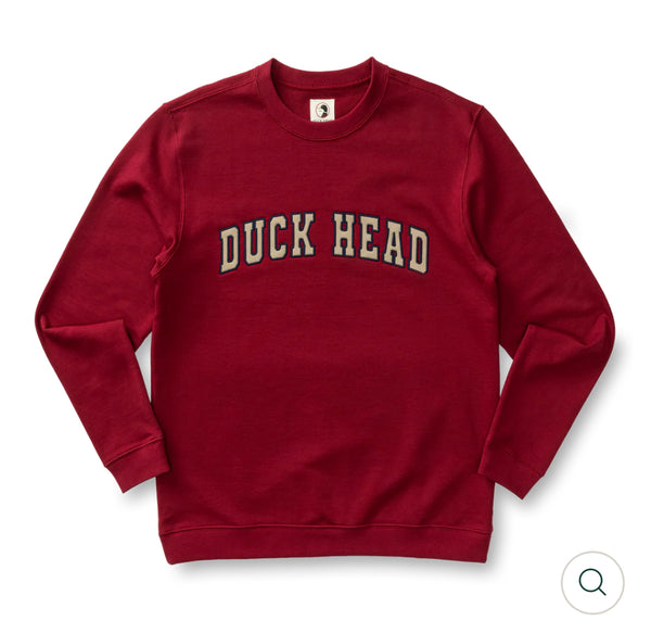 Applique Crewneck Sweatshirt - Deep Red