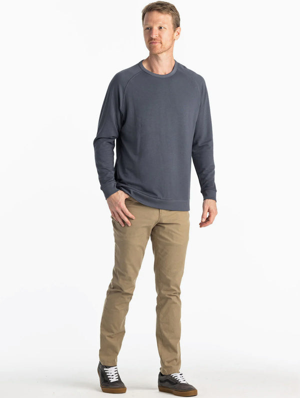 Men's Bamboo Lightweight Fleece Crew: Storm Cloud