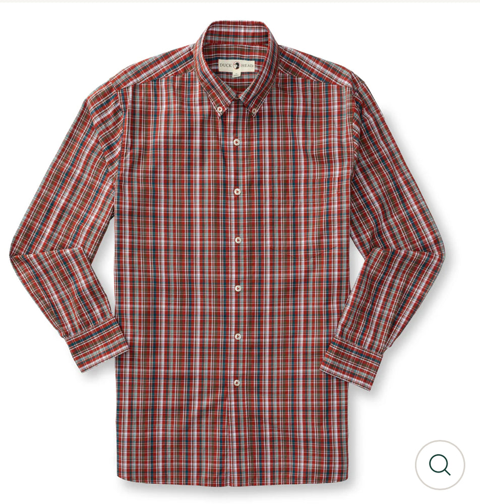 Cotton Poplin Sport Shirt
Watkins Plaid: Red Ochre