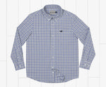 Youth Oak Grove Washed Gingham Dress Shirt: French Blue and Navy