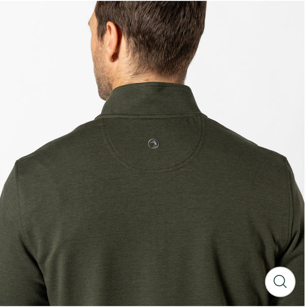 Dunmore Performance 1/4 Zip Pullover - Deep Olive